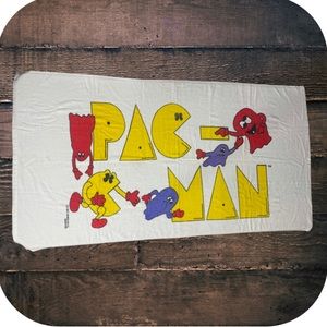 RARE Vintage Pac-Man 1980's Original Beach Towel!  Midway/Arcade/videogames